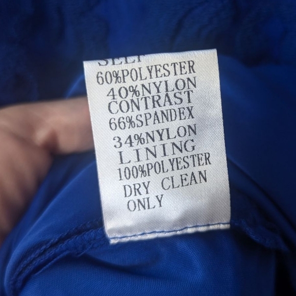 NWT Tadashi Shoji Embroidered Lace Marna Blue Cocktail Dress Size 6 - Picture 6 of 13